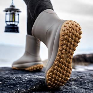 Size 36-48 Eco-Friendly Rain Boots for Men and Women, Mid-Calf Men's Water Shoes, Fashionable Export Rain Boots, Warm Work Rubber Shoes