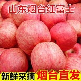 Authentic Yantai Qixia Red Fuji Apples, Crisp, Sweet and Juicy Fresh Apples, Seasonal Fruits, Whole Box Free Shipping Wholesale
