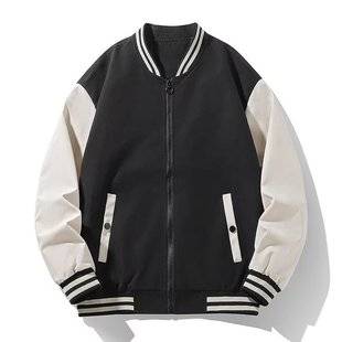 Autumn New Men's Casual Baseball Suit All-match Fashionable Jacket Couple's Baseball Collar Campus Colored Breathable Jacket
