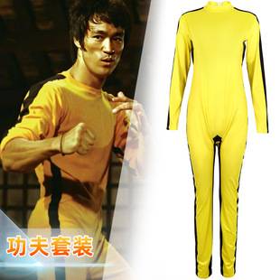 Cross-border New Bruce Lee Kung Fu suit cosplay Role-playing Clothing Party Party Stage Performance Clothing