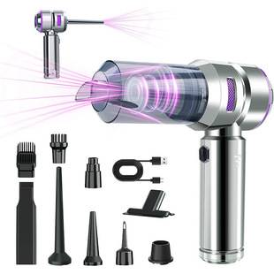 Car vacuum cleaner small large suction household car portable inflatable dual-purpose hand-held car blow dust collector wholesale