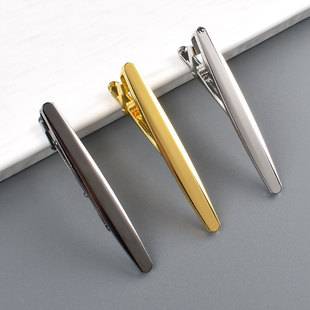 in stock cross-border wholesale tie clip men's business suit oval tie clip windproof clip Amazon