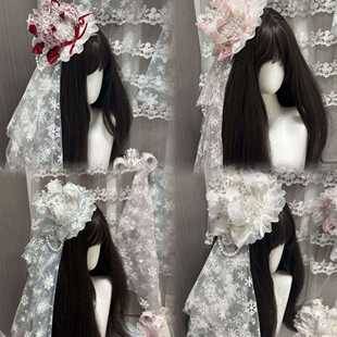 Original Lolita hair accessory: crown, small hat, bow, lace accessory, cosplay confession hairpin, romantic