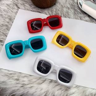 2025 New Children's Bubble Square Sunglasses Funny Baby Kids Sunglasses Cute Baby Men's and Women's Glasses Cross-Border