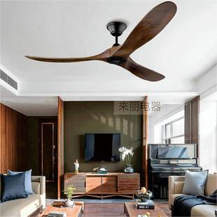 Fan lamp wholesale solid wood ceiling fan retro big wind simple meal living room mute frequency conversion electric fan chandelier bedroom