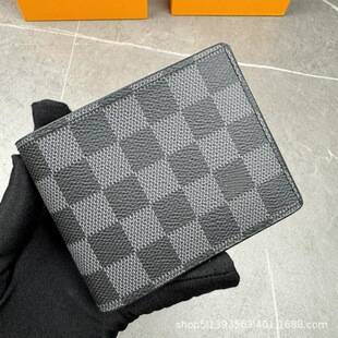 Men's Short Wallet with Multiple Card Slots 80% off Leather European and American Fashion Wallet Card Holder 60223