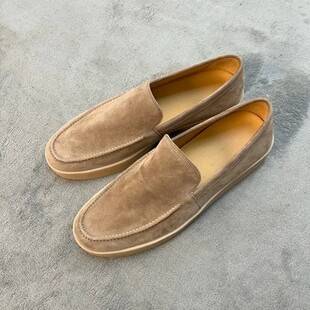 Commuting British-Style Slip-On Loafers, Lightweight Casual Old Money Style Men's Suede Leather Shoes, Men's Loafers, Moccasins