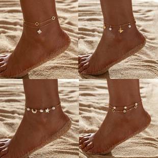 Dongguan Titanium Steel Anklet Explosions Collection Summer No Fade Women's Simple High-end Fashion Joker European and American Cross-border Style