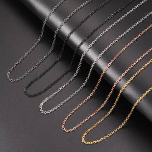 Hot sale stainless steel furnace vacuum plating 18K real gold O cross chain jewelry accessories DIY Necklace Necklace