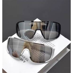 Outdoor Large Frame Frosted Black Mercury Riding Glasses Windproof Glasses Mountaineering Highway Mountain Bike Sports Eye Protection Sunglasses