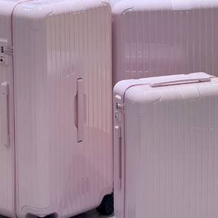 Rimowa Ballet Pink Suitcase Essential Trunk Square Fat Sports Version Trolley Case Same Model as Celebrities