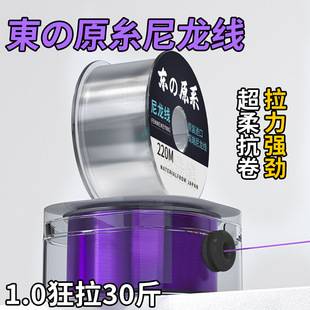Authentic High-End Dong'E Raw Silk Nylon Line, Main Line and Sub-Line Fishing Line, Suitable for Big Fish, Long-Distance Casting, Soft, Anti-Twist, Wear-Resistant, and Smooth