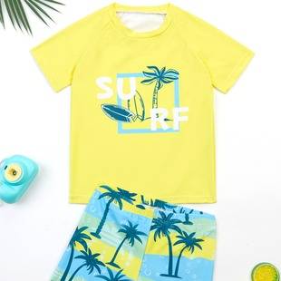 Children's Swimsuit for Boys Split Large Small and Medium-sized Children's Flat Corner Cartoon Quick-drying Swimsuit for Beach Sun Protection for Boys and Babies Swimming Suit