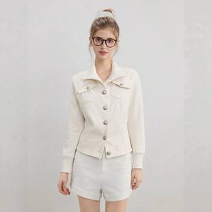 Korean-style stand-up collar design, suede short jacket for women, 2026 new collection, waist-cinching, slimming, and versatile top
