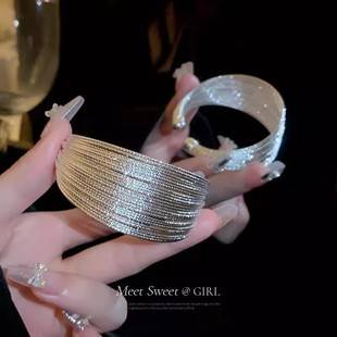 Open Wide-brimmed Bracelet Light Luxury Niche High-end European and American Exaggerated Bracelet Jewelry Bracelet Retro Elegant Bracelet