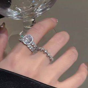 Vintage Style Micro-Inlaid Hollow Ring for Women, Autumn and Winter, Niche Design with a High-End Feel, Super Exquisite Finger Ring