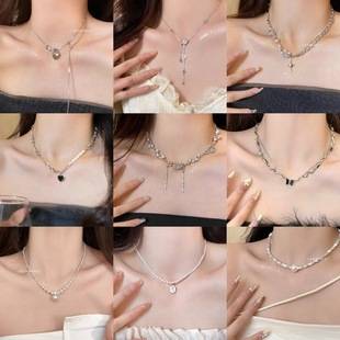 Evening Dress Tassel Necklace Women 2025 New Pearl Accessories Light Luxury Niche Design High-grade Clavicle Chain