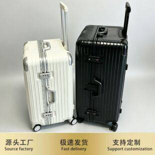 Extra-Large Capacity Suitcase, Sturdy and Durable, Thickened Aluminum Frame, Password-Protected Trolley Case, Men's Travel Suitcase, Women's Checked Luggage 28inch