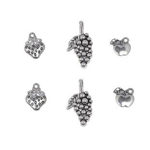 Cross-Border Exclusive Fruit Series Pendants: Grape, Strawberry, Apple Charms for DIY Necklaces, Bracelets, Earrings, and Accessories
