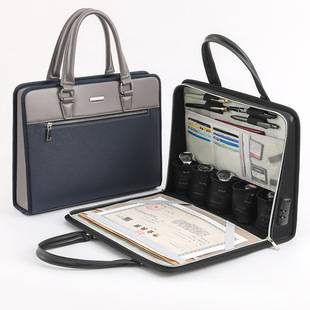 Niandduo Seal License Integrated Bag Financial Office Document Bag Conference Business Id Bag Men's Handbag