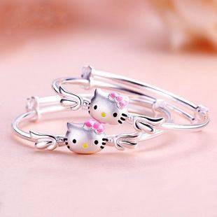 Kitty Cat Bracelet Angel Hello Kitty High-value Student Bracelet Solid Push-pull Birthday Gift