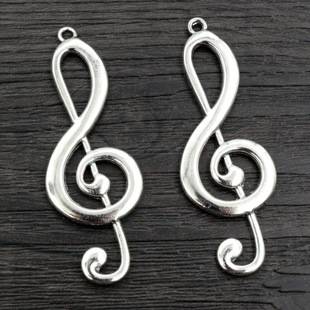 European and American New Style Alloy Musical Note Pendants, Simple and Versatile DIY Jewelry Accessories, Necklace and Bracelet Charms Wholesale