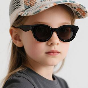Rain Children's Bubble Round Frame Candy-Colored Sunglasses, Parent-Child Matching Style, Baby Sunglasses, Trendy Street Style, Sun Protection