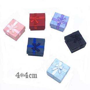 Factory direct 4*4 square plus hard pearl ring box jewelry box jewelry box flower gift box jewelry box