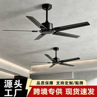 High Wind Power, Silent, Black Retro Electric Fan, Restaurant, Commercial, Living Room, Home, Variable Frequency Remote Control, Lightless Industrial Ceiling Fan