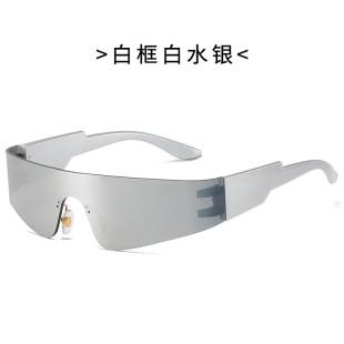 Frameless sunglasses women's one-part tile punk sports sunglasses men's sunglasses colorful fashion glasses