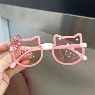 Children's Sunglasses Girls Anti-UV Cute Super Cute Baby Glasses Little Girl Soft Leg Silicone Polarized Sunglasses