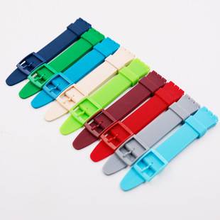 Watch accessories silicone strap pin buckle for Swatch Swatch Swatch 17mm 19mm SUOB704 GB274