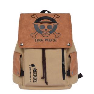 Anime Peripheral Canvas Backpacks, One Piece Student Schoolbags, Attack on Titan Backpacks, Cross-Border Unisex Canvas Bags