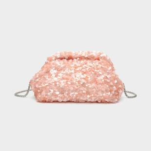 Cross-Border Sequin Fish Scale Shoulder Bag, Cloud Dumpling Clutch Bag, Evening Bag, Versatile Shell Chain Crossbody Bag