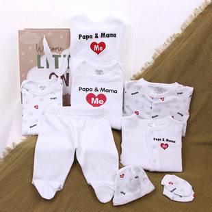 Newborn Gift Box One-Piece Romper Bag Fart Clothes Pure Cotton Male and Female Baby Full Month Baby Set Baby Clothes