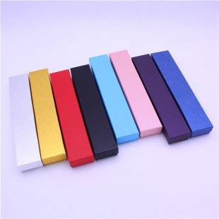 Pearlescent Paper Hairpin Gift Box with Hot Stamping Logo, Rectangular Jewelry Box with Lid, Necklace Packaging Box Manufacturer