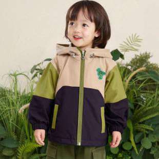 Boys' Jacket Spring and Autumn 2026 New Stylish Children's Trendy Hooded Windbreaker Baby Jacket Top