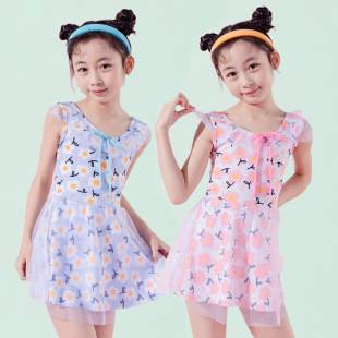 Children's Swimwear Girls' Girls' one-piece Middle and Big Kids 2023 New Summer Swimwear Baby Princess Skirt Swimwear