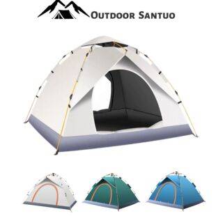 Cross-Border Outdoor Tent for Two to Four People, Fully Automatic Folding, No-Setup Quick-Open Camping Tent, Mosquito-Proof and Rainproof