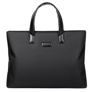 Men's Laptop Bag with Printed Logo, Business Oxford Cloth Briefcase, Corporate Conference Bag 14inch