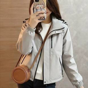 Autumn Hooded Windbreaker for Women, Plus-Size Windproof and Rainproof, Trendy Loose-Fitting Korean-Style Jacket Sweatshirt, In-Stock Source