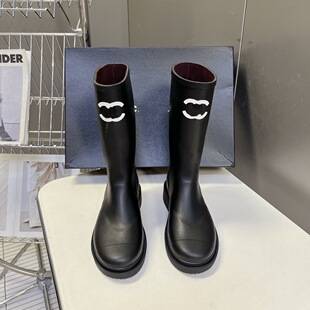 Luxury-style 26 new high-tube rain boots for women, waterproof, thick-soled, non-slip, fashionable and versatile rain shoes