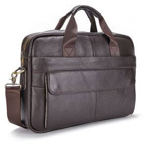 Genuine Leather Men's Bag Briefcase Business Handbag Men's Shoulder Bag Crossbody Bag Computer Bag