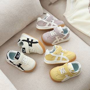 Children's Toddler Shoes, Spring & Fall Girls' Soft-Soled Breathable Casual Shoes, Boys' Leather-Covered Forrest Gump Shoes, Fashionable Non-Slip Sports Shoes