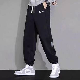 Brand Trendy Brand Spring Men's Sports Pants Loose Casual Youth Leggings Pants Knitted Sweatpants Spring & Fall Styles