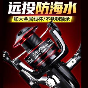 Metal spinning reel, fishing reel, spinning reel, metal head, sea fishing rod, lure reel, winding reel, spinning reel, all-metal reel