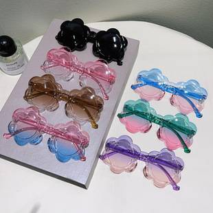 New children's floral sunglasses, cute and sweet, UV protection, baby sunshade glasses, fashionable cartoon sunglasses