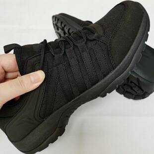 New Physical Training Shoes Men's Sports Breathable Security Small Black Shoes Women's Ultra Light Black Fire Fighting Training Running Shoes Jordan