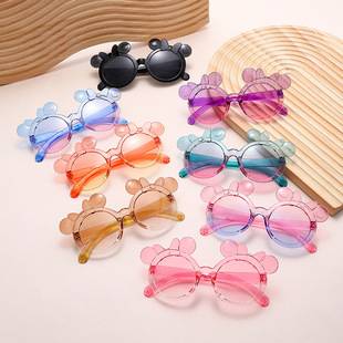 Children's Sunglasses, Transparent and Super Cute, Sun Protection and Sunshade Glasses, New Style, Fashionable for Boys and Girls, Baby Bow Sunglasses