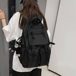 Casual Backpack Women's Trendy Cool Backpack Water-repellent Multi-layer Backpack Junior Senior high school Student Computer Bag Travel Backpack